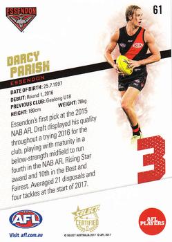 2017 Select Certified #61 Darcy Parish Back